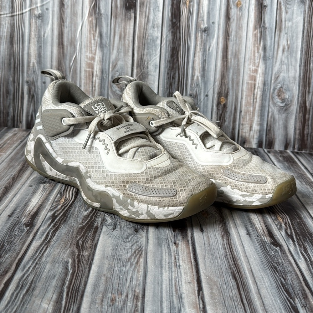 Adidas D.O.N. White/Grey Donovan Mitchell shoes, men’s 8